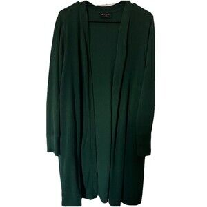 Women’s Lane Bryant Hunter Green Cardigan Duster  w/Pockets Size 18/20